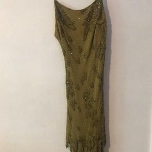 Great Gatsby cocktail dress, hand beaded, small